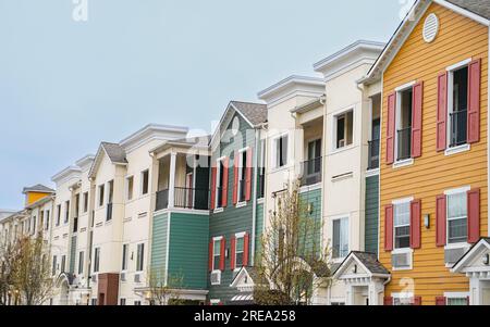 Neu errichtete Wohnanlagen in Washington State Stockfoto