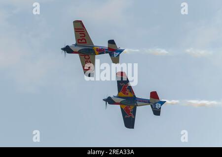 Flying Bulls auf der Pardubice Air Show 2023 in Pardubice, Tschechische Republik Stockfoto