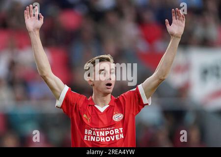 Eindhoven, Niederlande. 26. Juli 2023. EINDHOVEN, NIEDERLANDE - JULI 26: Während des Vorsaison-Freundschaftsspiels zwischen PSV und dem FC Eindhoven im Philips Stadion am 26. Juli 2023 in Eindhoven, Niederlande (Foto von Jeroen Meuwsen/Orange Pictures). Guthaben: Orange Pics BV/Alamy Live News Stockfoto