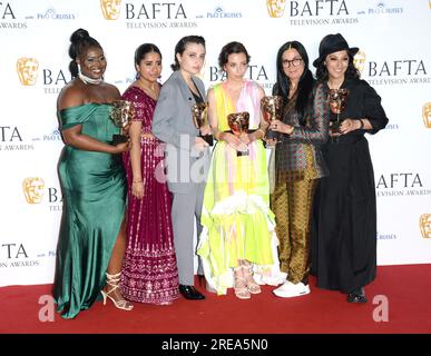 Foto Muss Gutgeschrieben Werden ©Alpha Press 078237 14/05/2023 Sindha Agha, Anna Hashmi, Samira Mian, Anne Perri, Tobi Kyeremateng, Maya Torres und Dee Ahluwalia BAFTA TV Television Awards 2023 in London Stockfoto