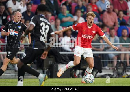 Eindhoven, Niederlande. 26. Juli 2023. EINDHOVEN, NIEDERLANDE - JULI 26: Während des Vorsaison-Freundschaftsspiels zwischen PSV und dem FC Eindhoven im Philips Stadion am 26. Juli 2023 in Eindhoven, Niederlande (Foto von Jeroen Meuwsen/Orange Pictures). Guthaben: Orange Pics BV/Alamy Live News Stockfoto