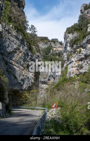 Die Binies-Schlucht, Foz de Binies im Veral-Tal, Huesca, Aragon, Spanien Stockfoto