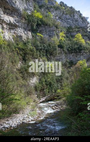 Die Binies-Schlucht, Foz de Binies im Veral-Tal, Huesca, Aragon, Spanien Stockfoto