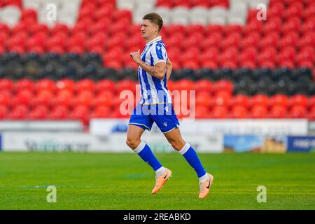 Doncaster, Großbritannien. 25. Juli 2023. Während des Vorsaison-Spiels des Doncaster Rovers FC gegen Sheffield Wednesday FC im Eco-Power Stadium, Doncaster, Großbritannien, am 25. Juli 2023: Credit: Every Second Media/Alamy Live News Stockfoto