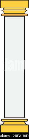 Isolierter, weißer Säulenaufbau - Symbolvektor Stock Vektor