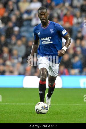 Glasgow, Großbritannien. 26. Juli 2023. Abdallah Sima of Rangers während des Vorsaison Freundschaftsspiels im Ibrox Stadium, Glasgow. Das Bild sollte lauten: Neil Hanna/Sportimage Credit: Sportimage Ltd/Alamy Live News Stockfoto