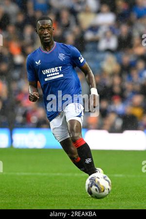 Glasgow, Großbritannien. 26. Juli 2023. Abdallah Sima of Rangers während des Vorsaison Freundschaftsspiels im Ibrox Stadium, Glasgow. Das Bild sollte lauten: Neil Hanna/Sportimage Credit: Sportimage Ltd/Alamy Live News Stockfoto