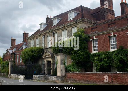 Mompesson House ein Stadthaus aus dem 18. Jahrhundert, The Close, Salisbury, Wiltshire England Großbritannien Stockfoto