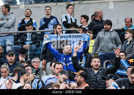 Porto Alegre, Brasilien. 26. Juli 2023. RS - PORTO ALEGRE - 26/07/2023 - COPA DO BRASIL 2023, GREMIO X FLAMENGO - Fans während eines Spiels zwischen Gremio und Flamengo im Arena do Gremio Stadion für die Copa do Brasil Meisterschaft 2023. Foto: Maxi Franzoi/AGIF/Sipa USA Kredit: SIPA USA/Alamy Live News Stockfoto