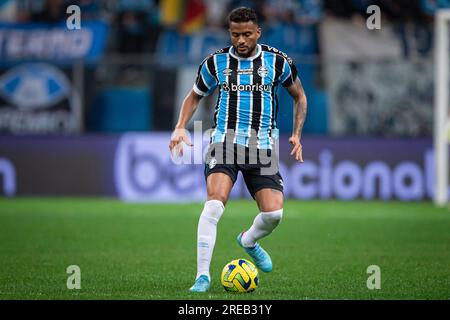 Porto Alegre, Brasilien. 26. Juli 2023. Reinaldo von Gremio, während des Spiels zwischen Gremio und Bahia, für das 2023. Brasilien Cup Halbfinale erste Etappe im Arena do Gremio Stadion in Porto Alegre am 26. Juli. Foto: Richard Ducker/DiaEsportivo/Alamy Live News Kredit: DiaEsportivo/Alamy Live News Stockfoto