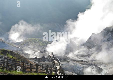 Noboribetsu Onsen Hell Valley Stockfoto