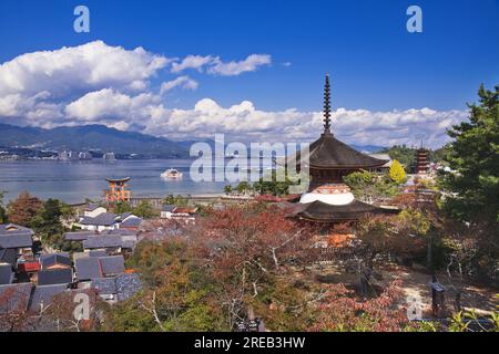 Die Insel Miyajima in Aki Stockfoto