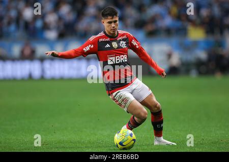 Porto Alegre, Brasilien. 26. Juli 2023. RS – PORTO ALEGRE – 26/07/2023 – COPA DO BRASIL 2023, GREMIO X FLAMENGO – Luiz Araujo, Spieler des Flamengo während eines Spiels gegen Gremio im Arena do Gremio Stadion für die Copa do Brasil-Meisterschaft 2023. Foto: Pedro H. Tesch/AGIF/Sipa USA Kredit: SIPA USA/Alamy Live News Stockfoto