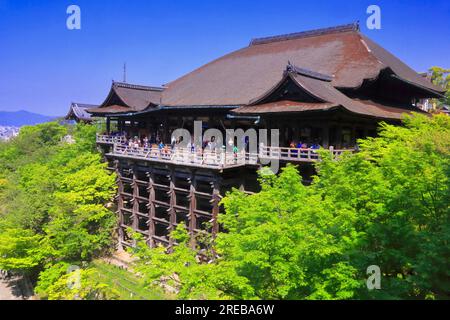 Kiyomizudera in zartem Grün? Stockfoto