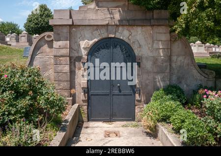 Architektonische Details auf dem Kongressfriedhof in Washington DC Stockfoto