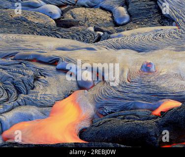 Lavafluss vom Vulkan Kilauea, Big Island von Hawaii Stockfoto