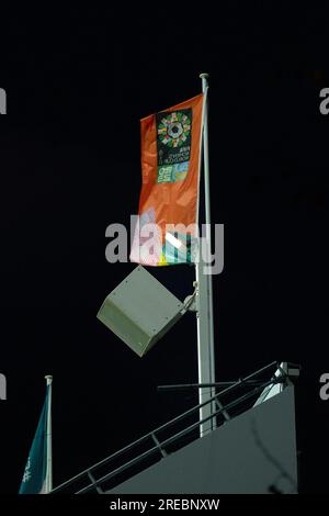 Perth, Aus. 26. Juli 2023. Perth, Australien, Juli 26. 2023: Ein Blick in das Stadion vor dem FIFA Womens World Cup Group B Fußballspiel 2023 zwischen Kanada und der Republik Irland im Perth Rectangular Stadium (HBF Park) in Perth, Australien. (NOE Llamas/SPP) Guthaben: SPP Sport Press Photo. Alamy Live News Stockfoto