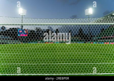 Perth, Aus. 26. Juli 2023. Perth, Australien, Juli 26. 2023: Ein Blick in das Stadion vor dem FIFA Womens World Cup Group B Fußballspiel 2023 zwischen Kanada und der Republik Irland im Perth Rectangular Stadium (HBF Park) in Perth, Australien. (NOE Llamas/SPP) Guthaben: SPP Sport Press Photo. Alamy Live News Stockfoto