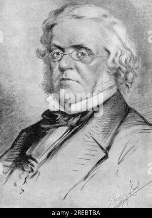 Thackeray, William Makepeace, 18.7.1811 - 24.12.1863, britischer Schriftsteller, Druck basierend auf Zeichnung, circa 1860, URHEBERRECHT DES KÜNSTLERS MUSS NICHT BESTÄTIGT WERDEN Stockfoto