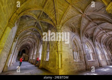claustro, construido entre 1317 y 1340, estilo Gótico, catedral de Evora, Basílica Sé Catedral de Nossa Senhora da Assunção, Evora, Alentejo, Portuga Stockfoto