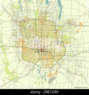 Vector Stadtplan von Columbus Ohio USA Stock Vektor