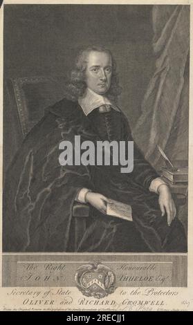 Der Ehrenwerte John Thurloe Esqr. 1741 von George Vertue Stockfoto