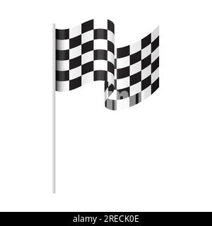 Karierte oder karierte Flagge. Rennflagge. Vektordarstellung Stock Vektor