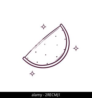 Handgezeichnete Wassermelone. Doodle Vector Sketch-Illustration Stock Vektor
