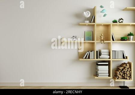 Loft innen Hintergrund weiß neue helle Wand Stockfoto