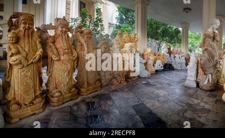 Eine Marmorskulptur, die in der Gegend der Marmorberge in Danang, Vietnam, aufgenommen wurde Stockfoto