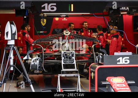 Scuderia AlphaTauri AT03, mechanische Details während des Formel 1 Rolex Grand Prix 2022, 14. Runde der FIA Formel 1 Weltmeisterschaft 2022 vom 26. Bis 28. August 2022 auf dem Circuit de Spa-Francorchamps in Francorchamps, Belgien Stockfoto