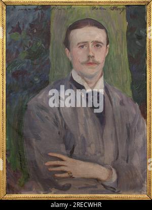 Portrait de Jacques Emile Blanche (1861-1942). Peinture de John Singer Sargent (1856-1925), Huile sur toile, Art francais 20e siecle. Musée des beaux Arts de Rouen. Stockfoto