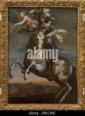 Portrait equestre de Louis XIII (1601-1643). Peinture Vers 1630. Art francais 17e Siecle. Musée des Beaux Arts de Rouen. Stockfoto