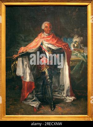 Portrait de Charles III d'Espagne (1716-1788) - Peinture de Mariano Salvador Maella (1739-1819), huile sur toile, esquisse, Art espagnol, 18e Siecle - Musée des Beaux Arts d'Agen Stockfoto