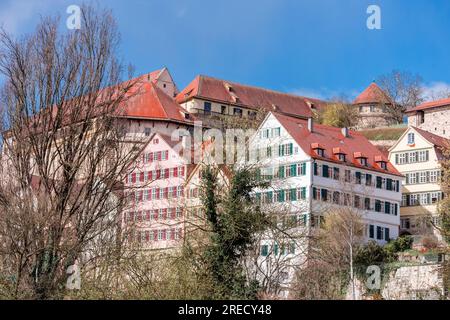 Tübingen Altstadt mit Schloss Stockfoto