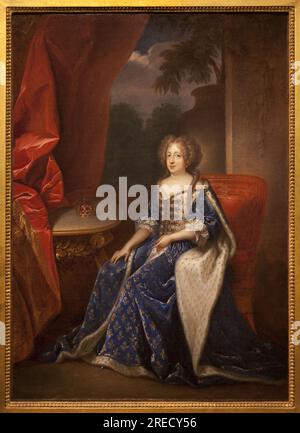 Portrait de Marie Therese (Marie-Therese) d'Autriche, reine de France (1638-1683). Peinture de Francois de Troy (1645-1730), huile sur toile, second de moitie du 17eme siecle. Musée des beaux Arts d'Angers. Stockfoto