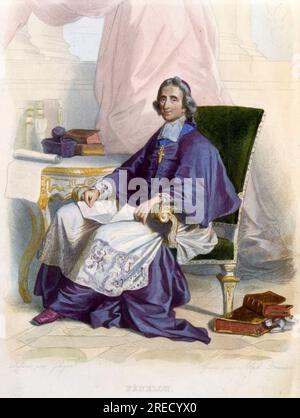 Francois de Pons de Salignac de La Mothe-Fenelon (Mothe Fenelon, 1651-1715), Ed. Plutarque Mennechet, "Le Francais', 1844-1847 Stockfoto