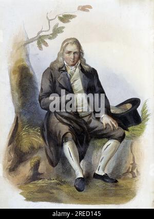 Henri Bernardin de Saint-Pierre (Saint-Pierre ou St-Pierre), Ecrivain francais (1737-1814). - Ed. Plutarque Mennechet, "Le Francais', 1844-1847 Stockfoto