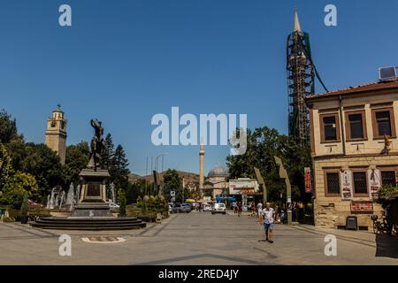 BITOLA, NORDMAZEDONIEN - 7. AUGUST 2019: Magnolia Square in Bitola, Nordmazedonien Stockfoto