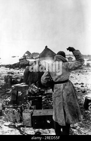 Deutsche Infanteriewaffe an der Front des Donets River im Frühjahr 1942. Foto: Hähle. [Maschinelle Übersetzung] Stockfoto