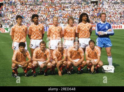 Fußball EM 1988 in Deutschland / England - Niederlande 1:3 /15.06.1988 in Düsseldorf / Team Niederlande [automatisierte Übersetzung] Stockfoto