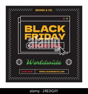 Aktienabbildung am Black friday kostenloses Poster zum Verkauf von Vektoren Stock Vektor