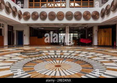 PRISTINA, KOSOVO - 13. AUGUST 2019: Nationalbibliothek des Kosovo in Pristina, Kosovo Stockfoto