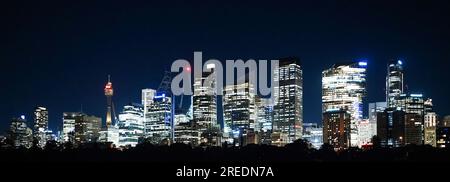 Ein allgemeiner Blick auf die Skyline der Stadt von Mrs. Macquaries Chair, Sydney. Foto: Donnerstag, 27. Juli 2023. Stockfoto