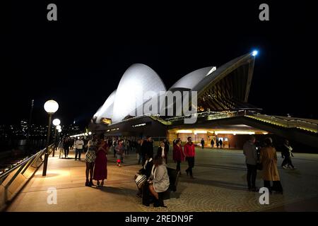 Ein allgemeiner Blick auf das Sydney Opera House, Sydney. Foto: Donnerstag, 27. Juli 2023. Stockfoto