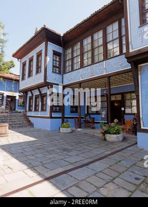 Haus Hindliyan (Haus von Stepan Hindliyan alias Hindiuglu) in der Altstadt der Stadt Plovdiv, Bulgarien. Juli 2023. Stockfoto