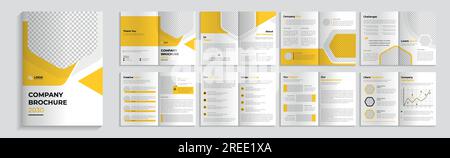 Layout-Layout für Firmenprofil-Broschürenvorlage. Stock Vektor