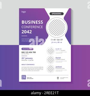 Corporate Business Konferenz Flyer Vorlage Business Konferenz, Meeting Flyer, Flyer Design Stock Vektor