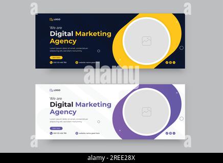 Corporate Business Social Media Cover Template Webbannerdesign. Stock Vektor