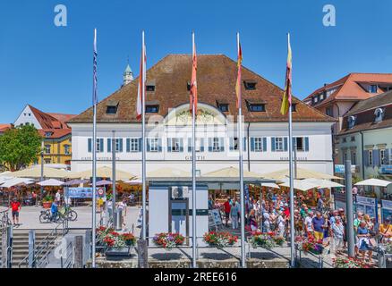 Uberlingen, Deutschland - 13. Juni 2023: Das alte Grethhouse am Seeufer des Dorfes Stockfoto